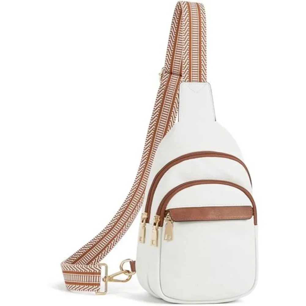 Small Sling Bag for Women Leather Crossbody BagsFanny Pack Chest Bag for Travel - Picture 7 of 7
